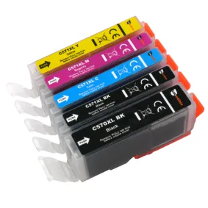 Compatible PGI-570XL & CLI-571XL High-Yield Multipack (5-Pack) Ink Cartridges – Vivid, Professional Quality Prints