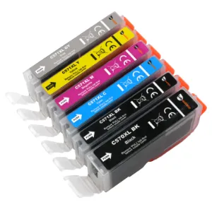 Compatible PGI-570XL & CLI-571XL High-Yield Multipack (6-Pack) Ink Cartridges – Vibrant Colors & Crisp Black Text