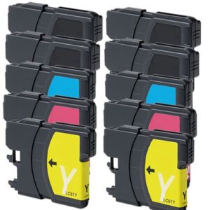 Compatible-LC-61-Ink-Cartridges-10-Pack-4-Black-2-Cyan-2-Magenta-2-Yellow