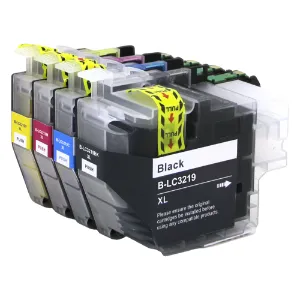 Compatible LC3219XL High-Yield Multipack Ink Cartridges – Full Color Set for Long-Lasting Prints
